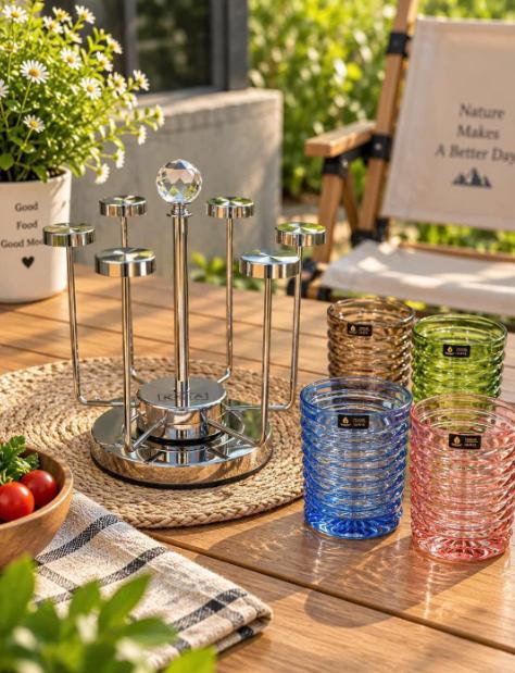 Giá úp cốc xoay 360° Kela thiết kế gọn gàng, sang trọng - Ảnh 2