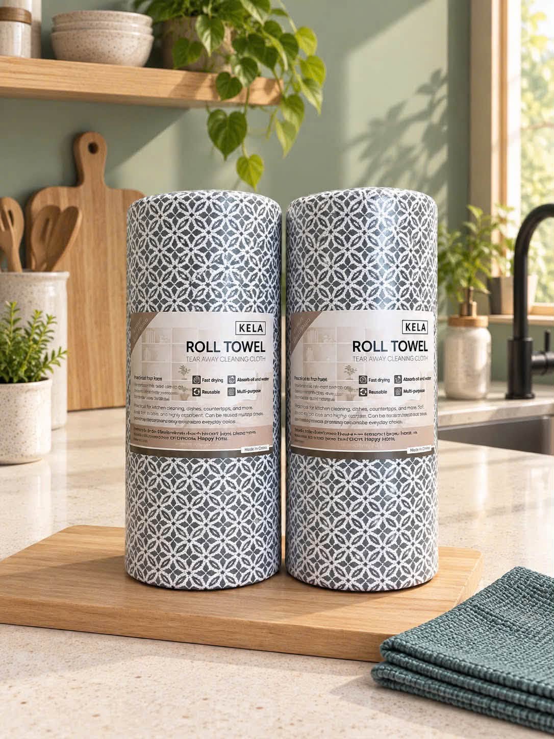 Cuộn khăn vải lau bếp, khăn đa năng kích thước 30x30cm cao cấp