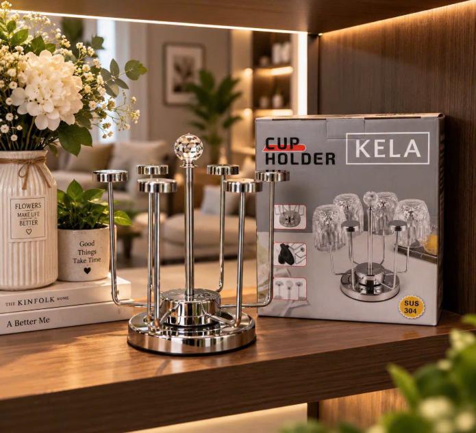 Giá úp cốc xoay 360° Kela thiết kế gọn gàng, sang trọng - Ảnh 3