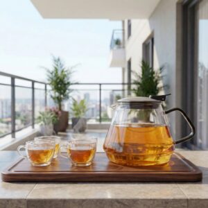 Ấm pha trà thủy tinh Kela 800ml – kèm lõi lọc tiện dụng